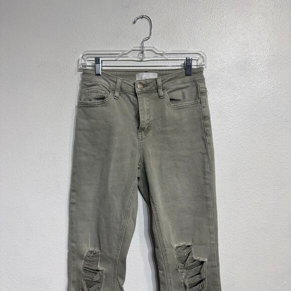 Vervet Gray Leslie 90’s Vintage Flare Wide Leg Crop Jeans Sz 26 - Picture 3 of 12